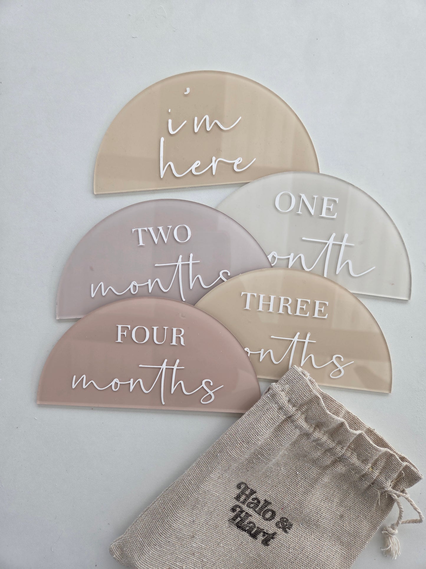 Milestone Set Semi-Circle - Pinks