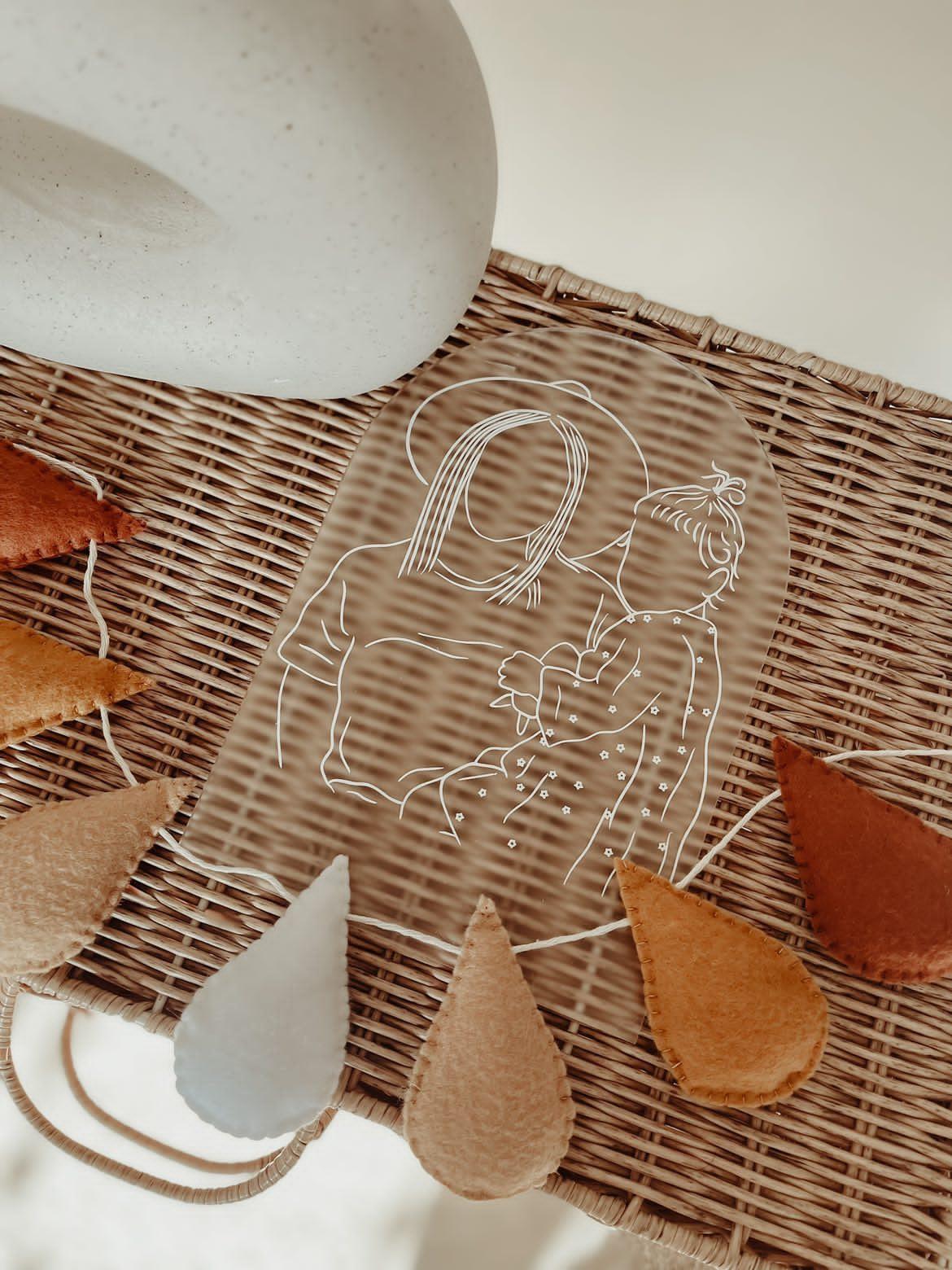 Frosted acrylic arch