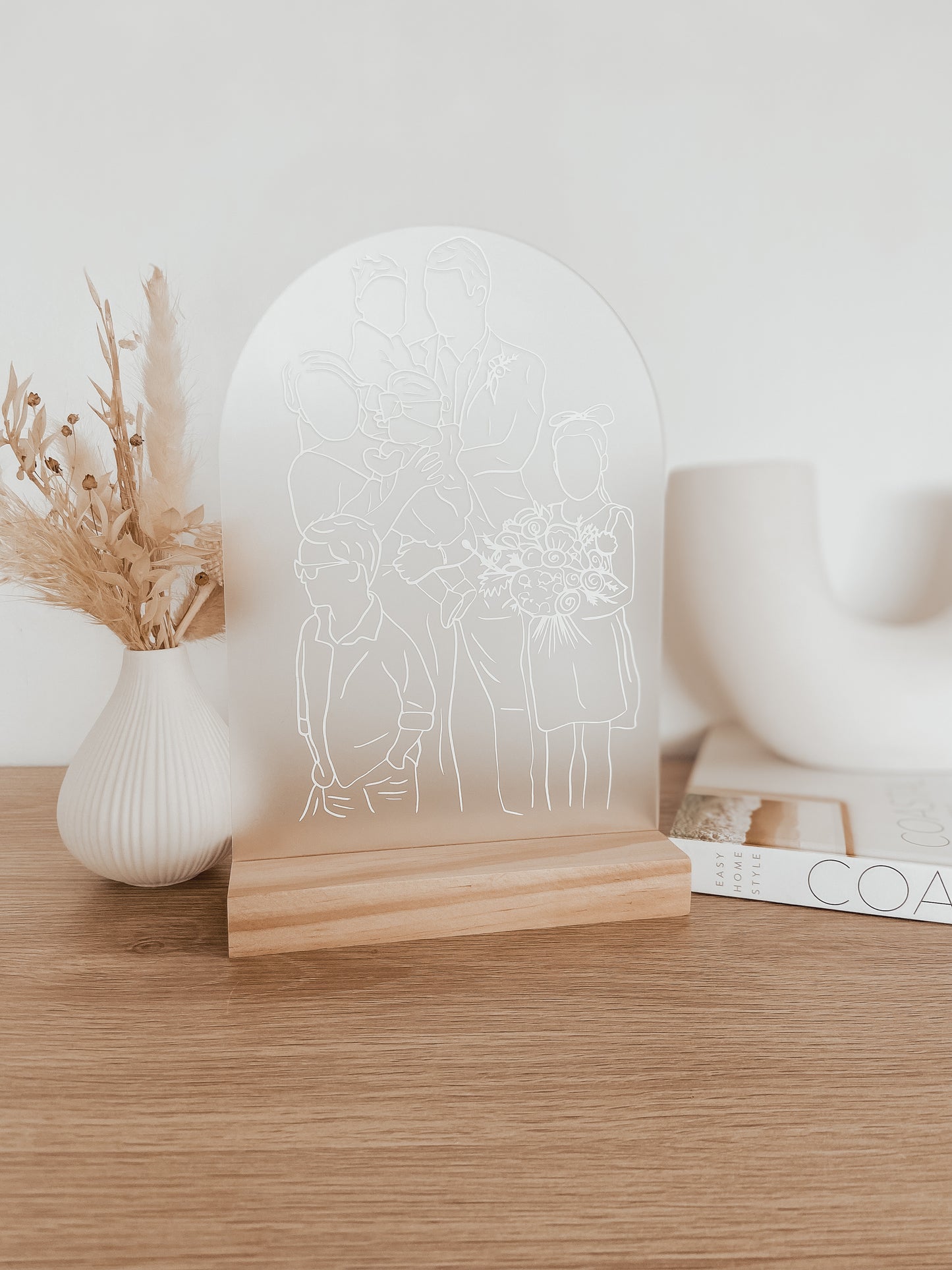 Frosted acrylic arch