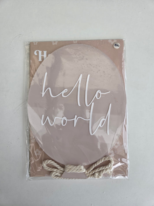 Hello World Balloon - Pink