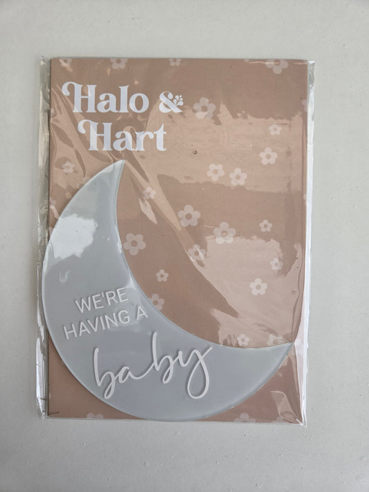 Announcement Moon - Blue