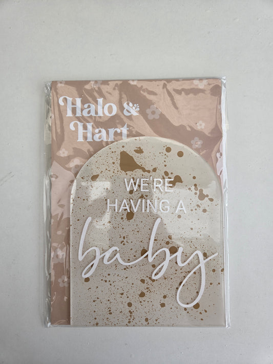 Pregnancy Announcement Arch - Speckle
