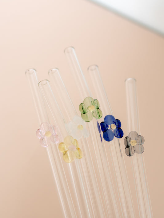 Flower Glass Straw