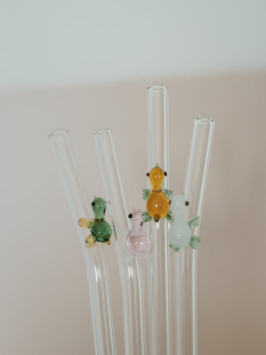 Turtle Glass Straw