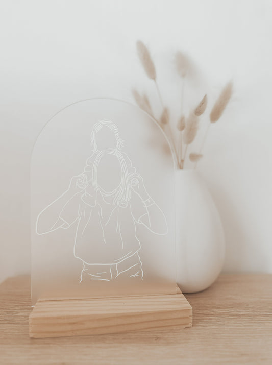 Frosted acrylic arch