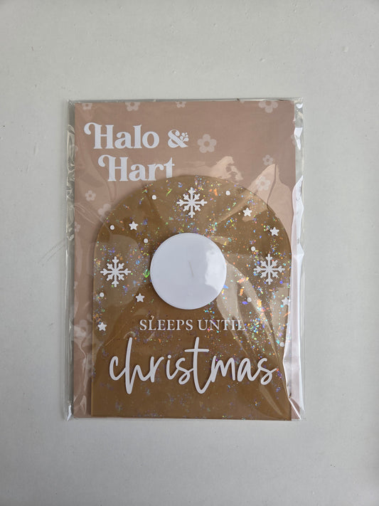 Christmas Countdown - Brown Sparkle