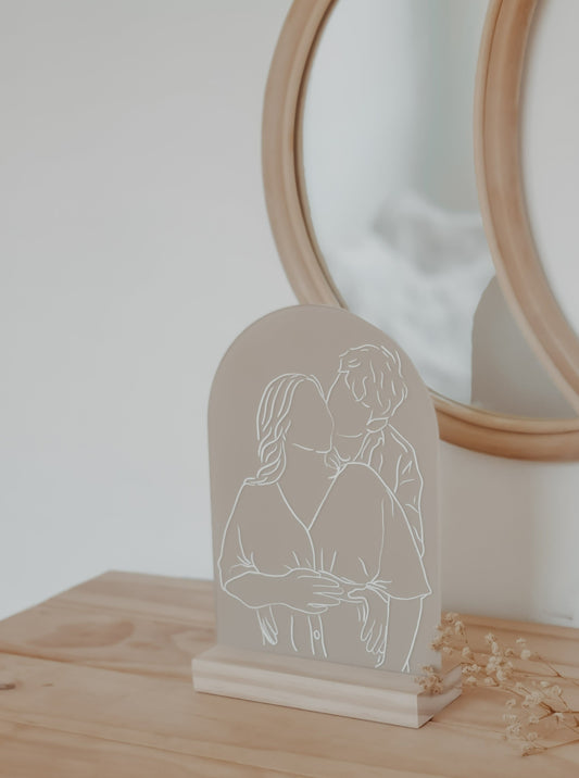 Coloured acrylic arch